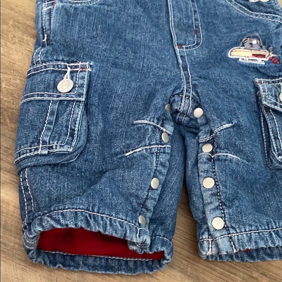 Warm, Lined Jean Overalls - Picture 4 of 8